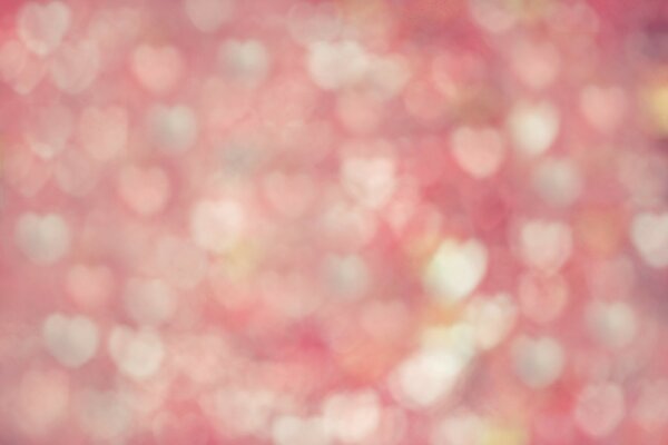 Pink, romantic background with hearts