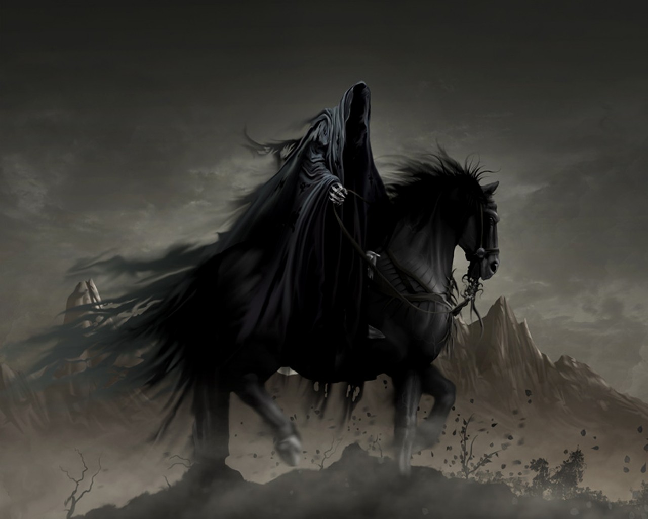 horseman ghost horse fantasy