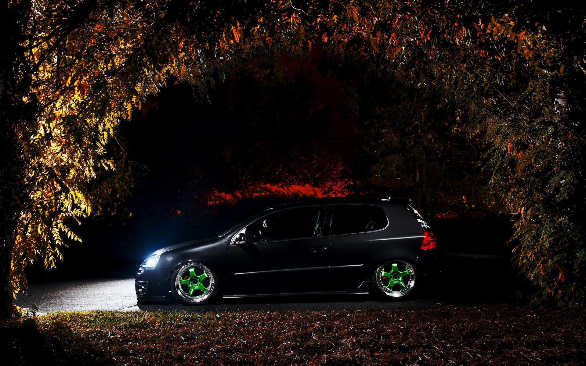 volkswagen golf noc tuning czarny