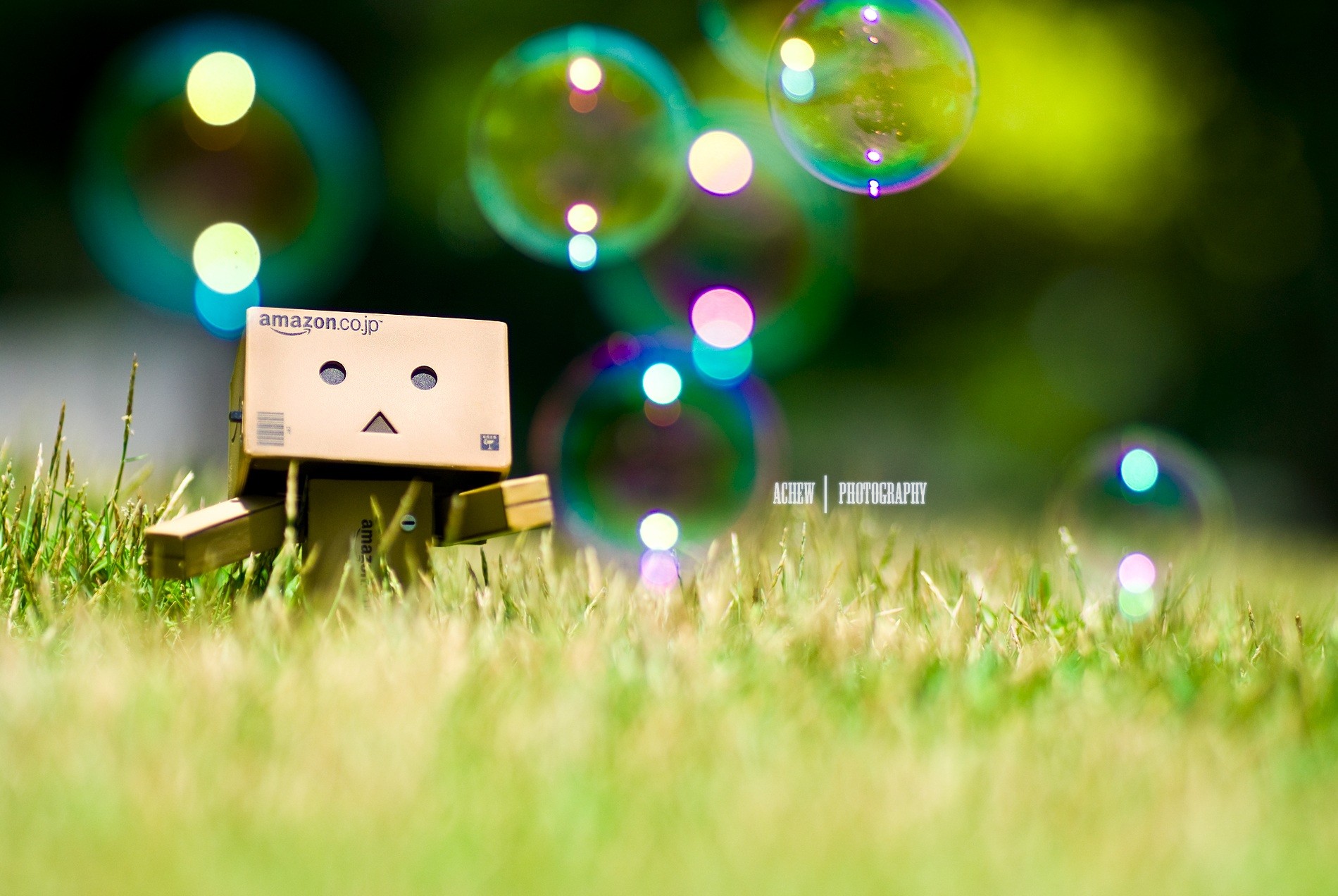 danboard danbo caja robot juguete hierba burbujas