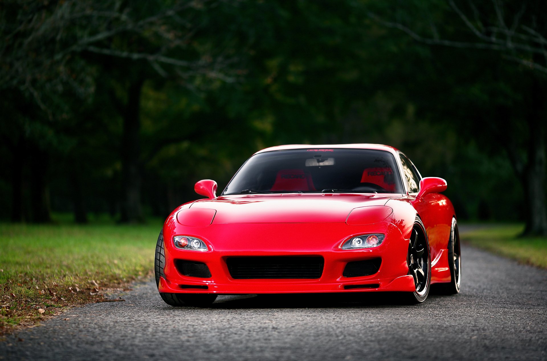 mazda rx-7 fo rojo frente mazda rojo