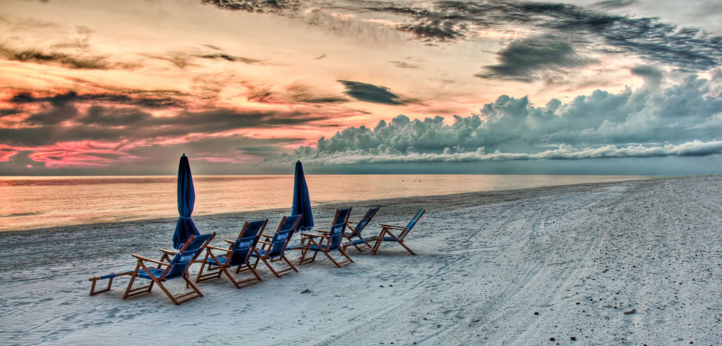 plage beau ciel coucher de soleil vue sable coucher de soleil hdr nuages