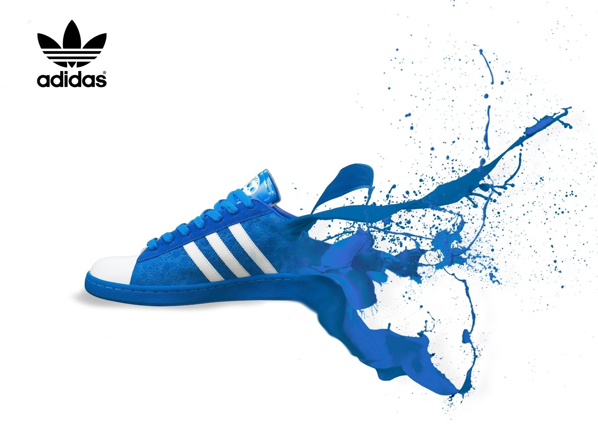 adidas adidas éclaboussures bleu baskets peinture couleur