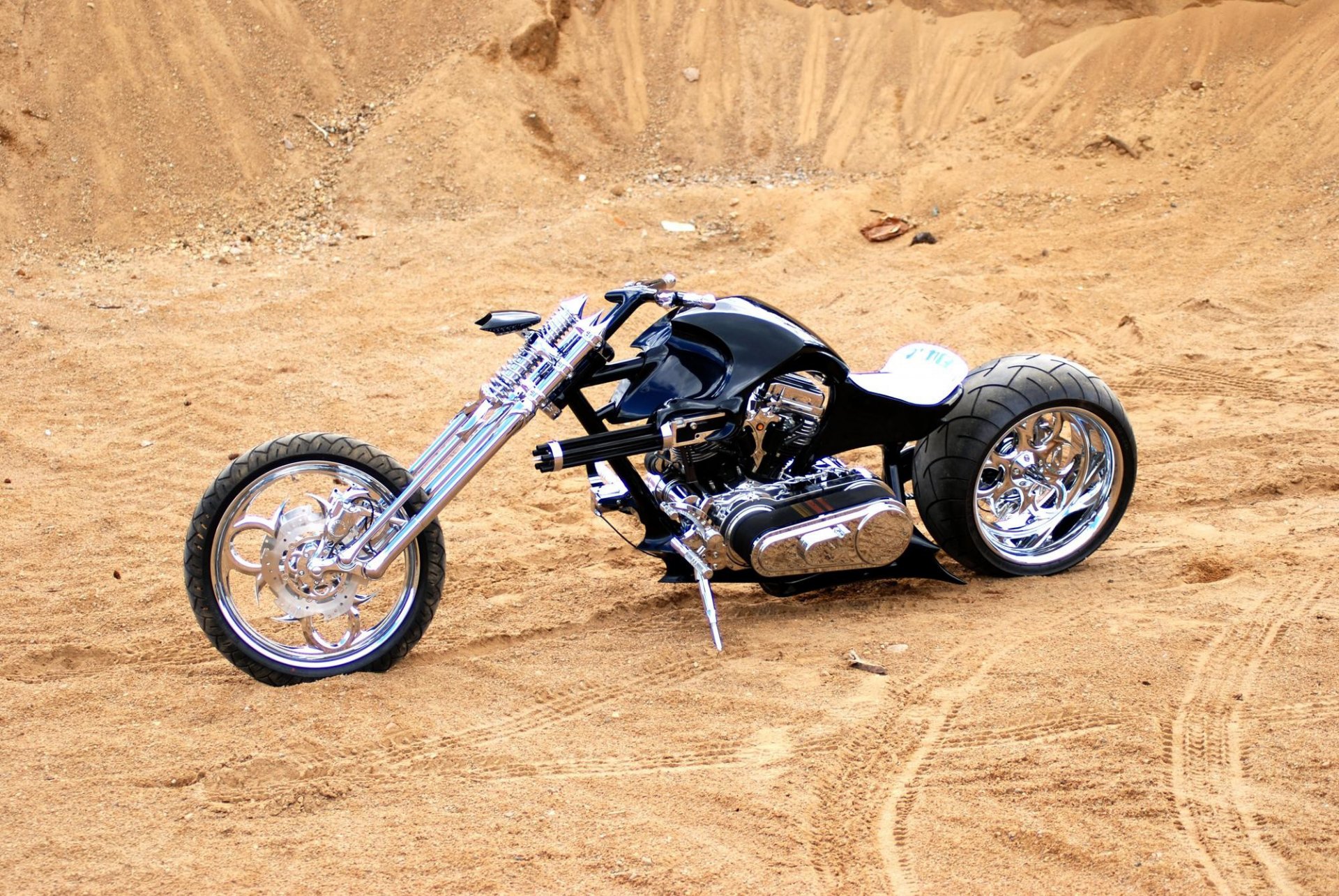 bicicleta chopper llantas tenedor cromo tuning arena