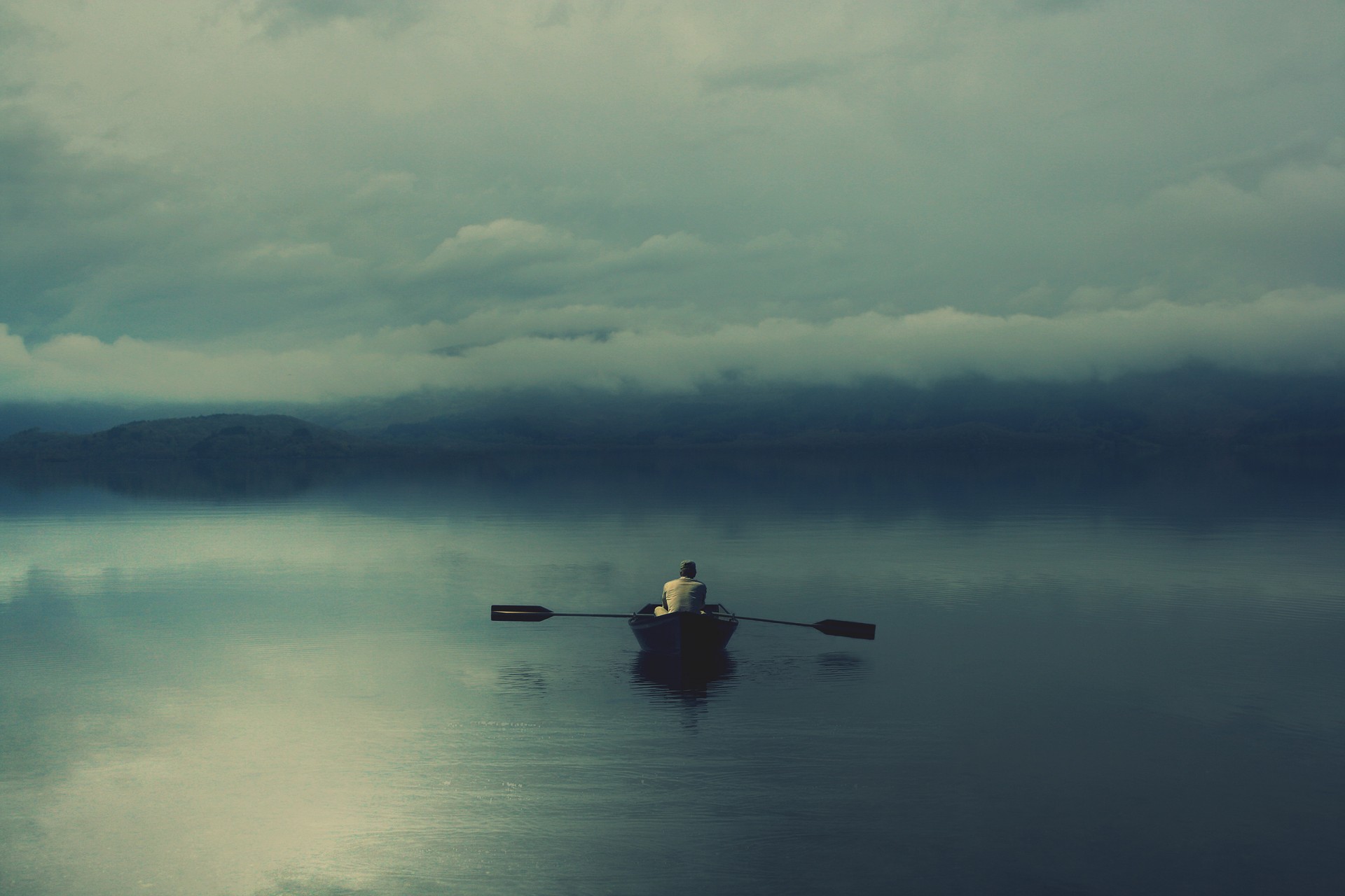 lake the boatman loneliness haze