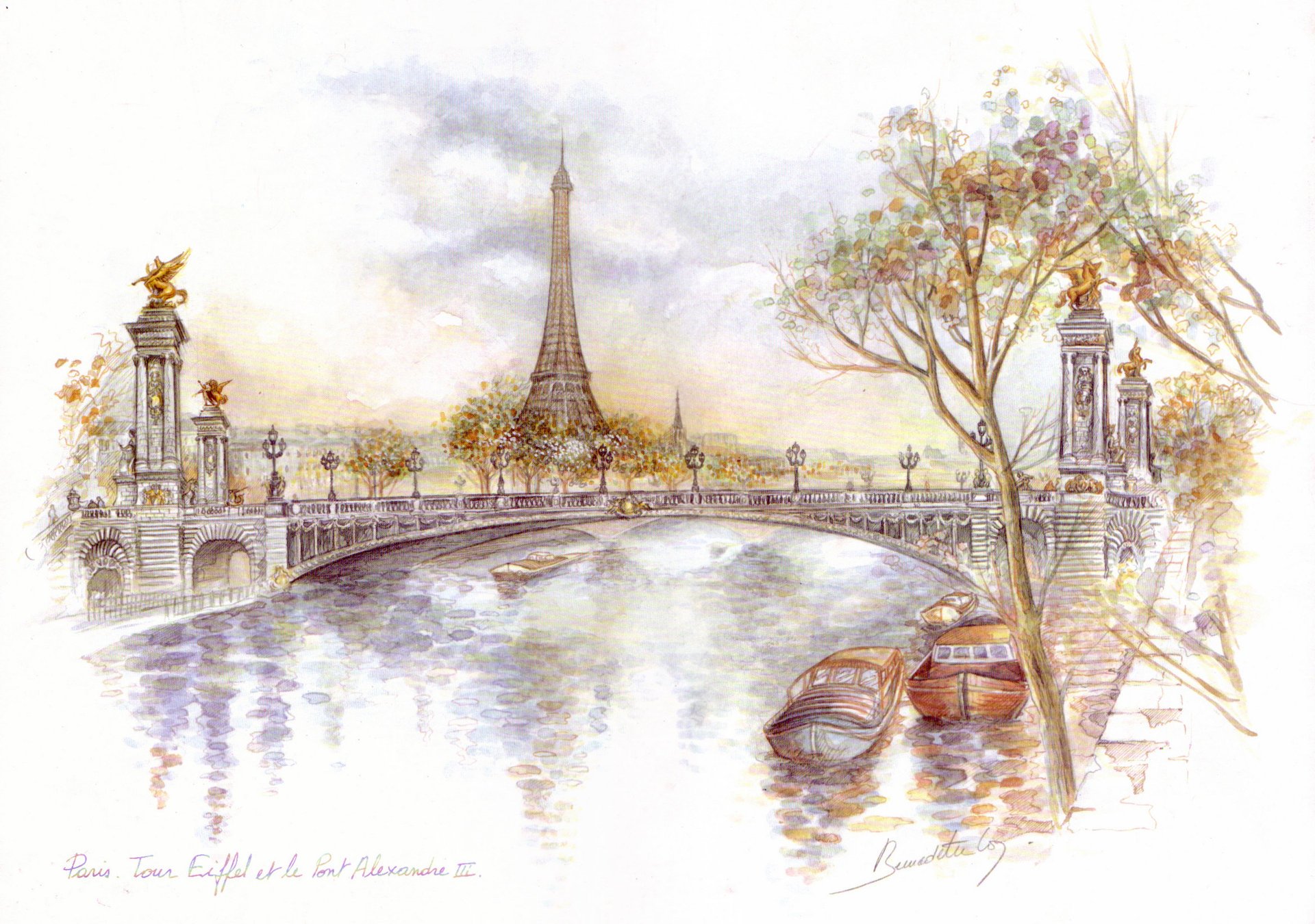 tour eiffel bridge of alexander iii paris эйфелева башня париж