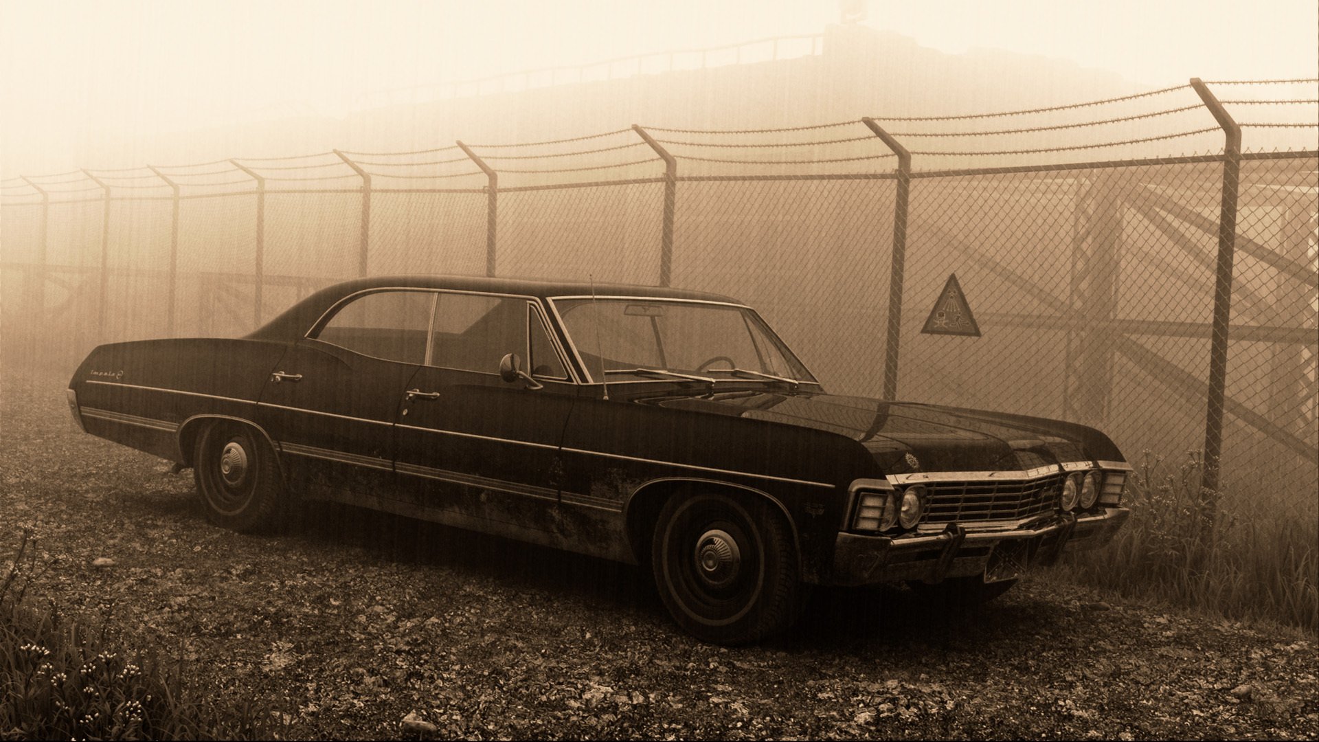 chevrolet impala 1967 hardtop sedan supernatural fence peshotka mark