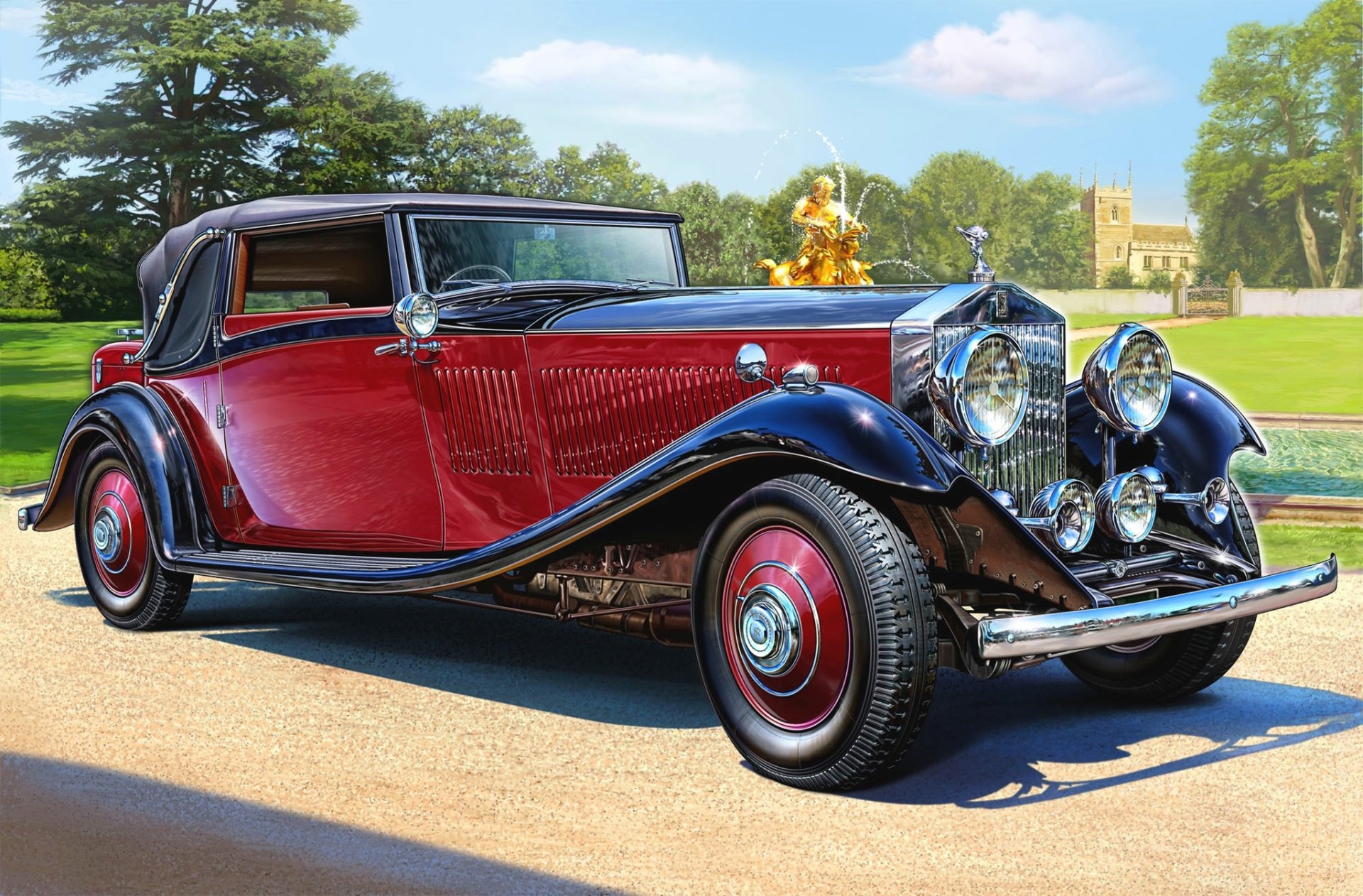 arte rolls royce phantom ii continental 1934 único todo clima convertible deportivo 4 plazas carrocería tenía mejor manejo potencia motor 100-120 cv máximo velocidad 145 km-h se convirtió culto coche para empresa modelo