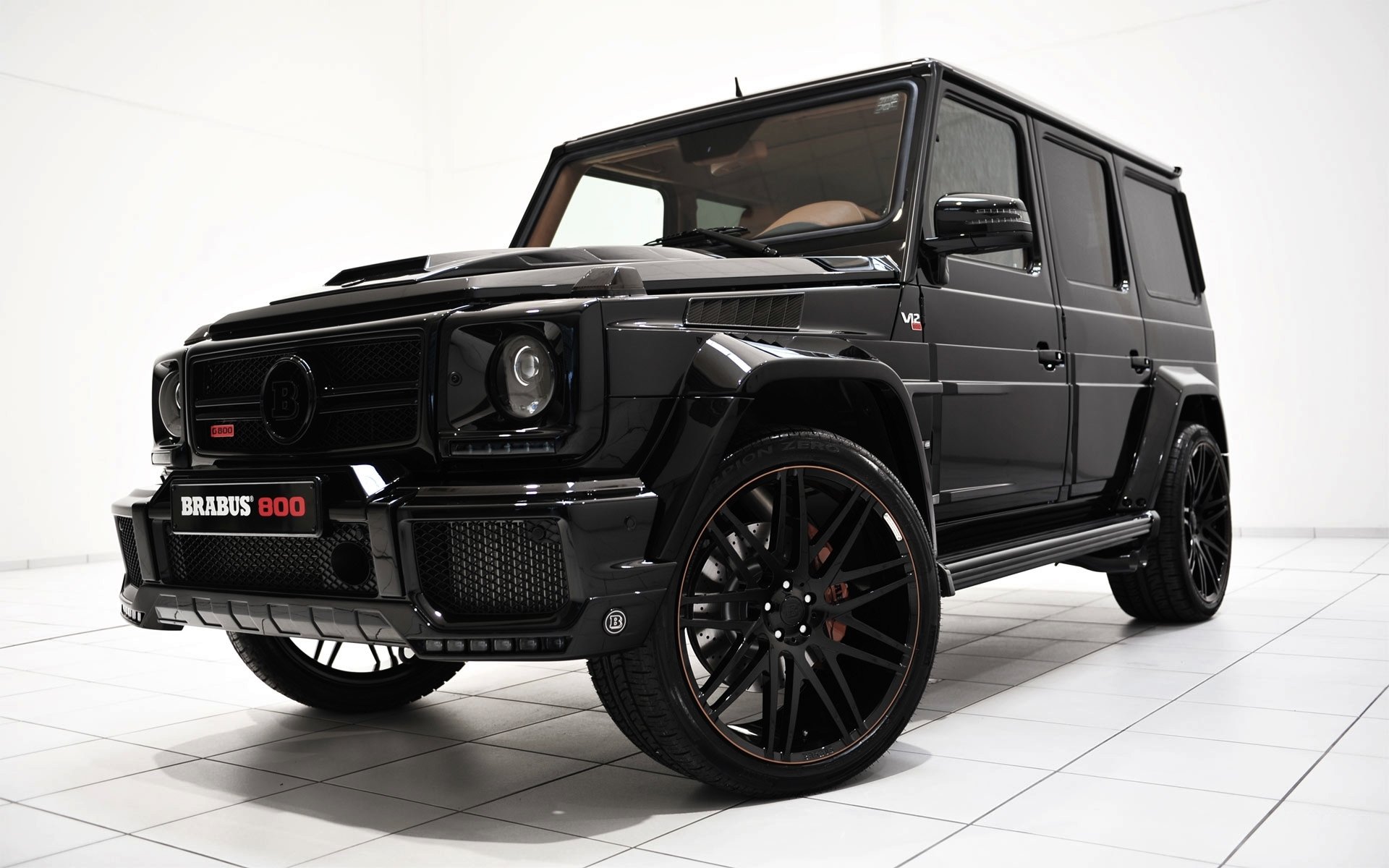 mercedes-benz w463 brabus nero ruota anteriore suv