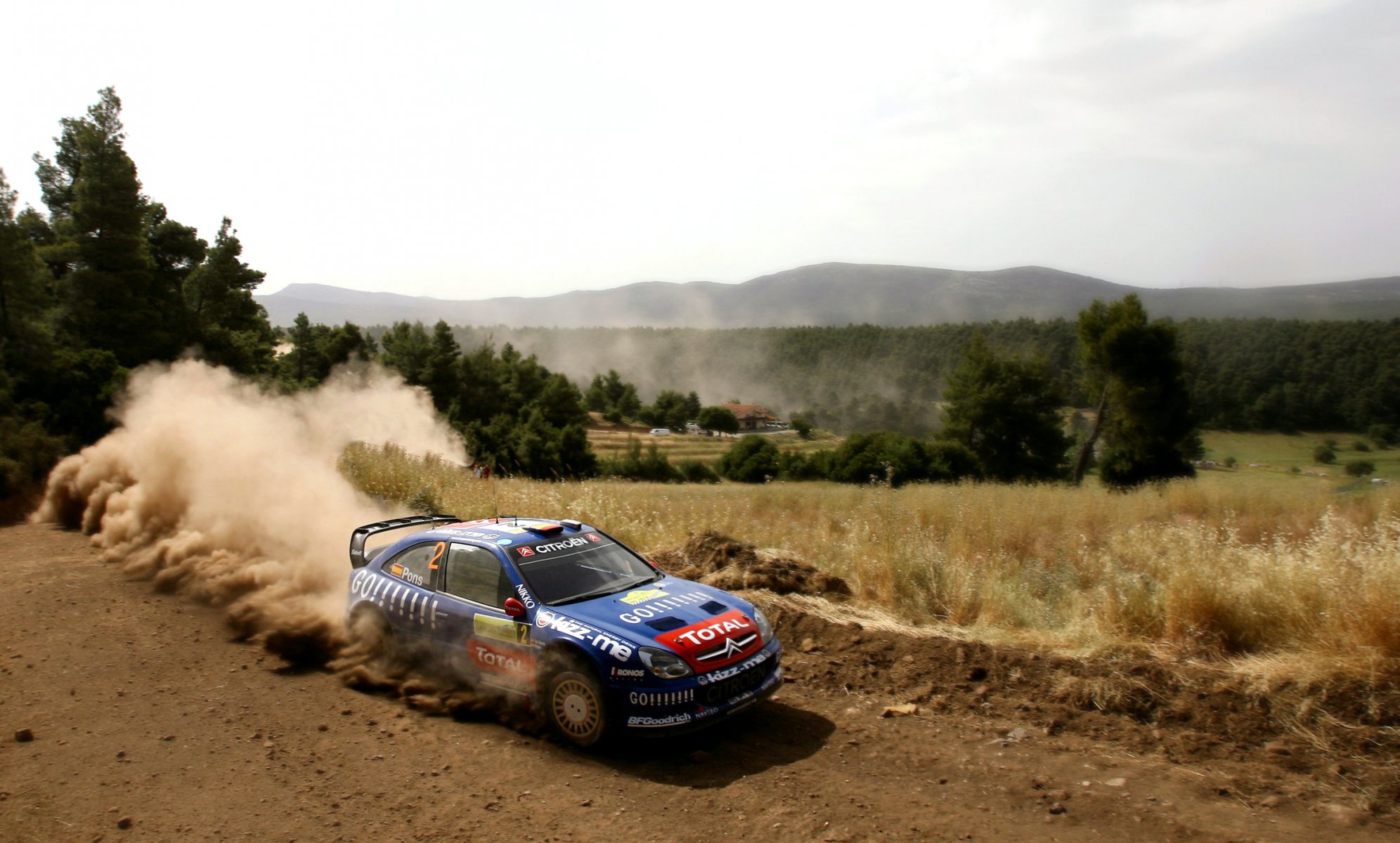 citroen xsara wrc rally rally auto coche deporte azul polvo velocidad