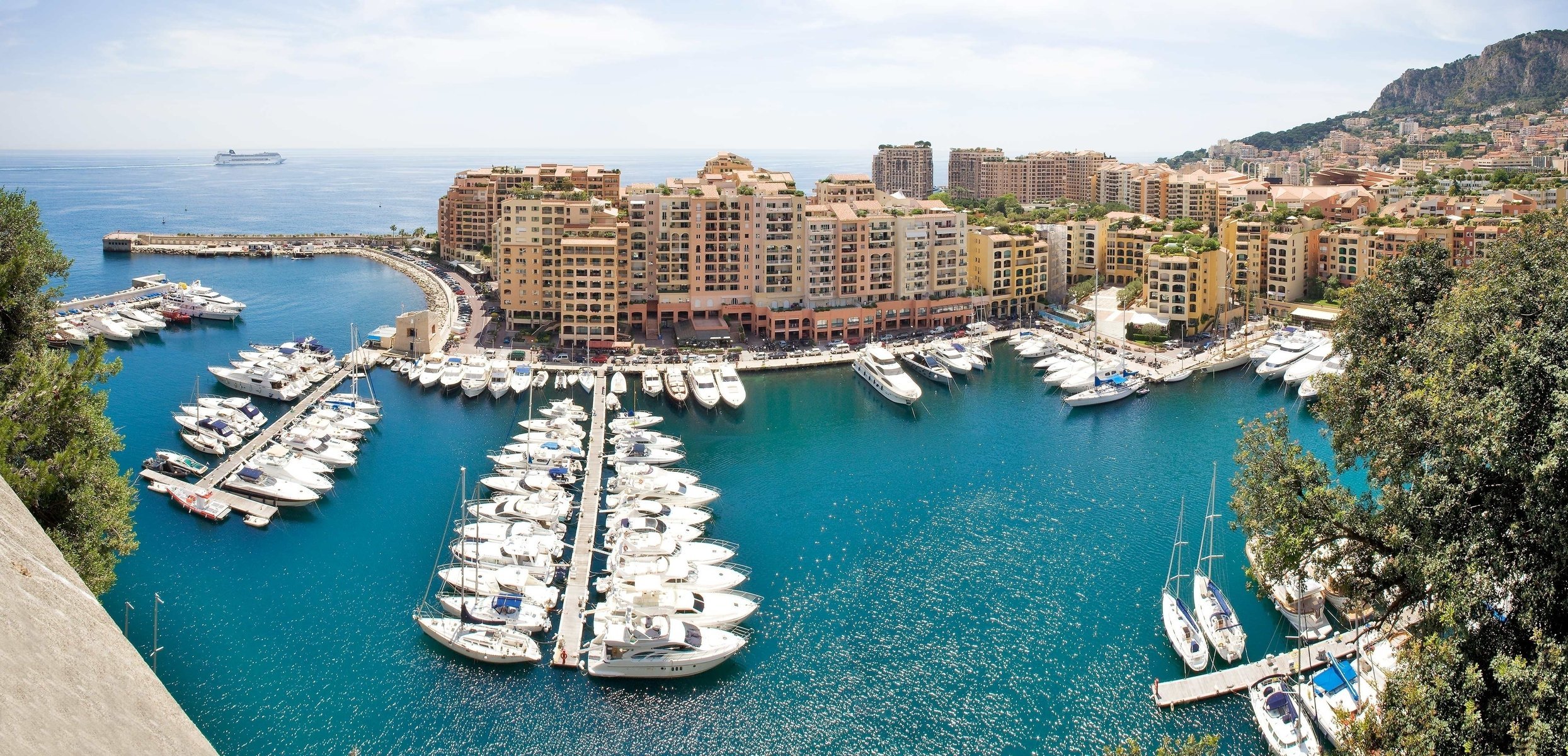 monaco ozean wohnungen bäume liegeplatz