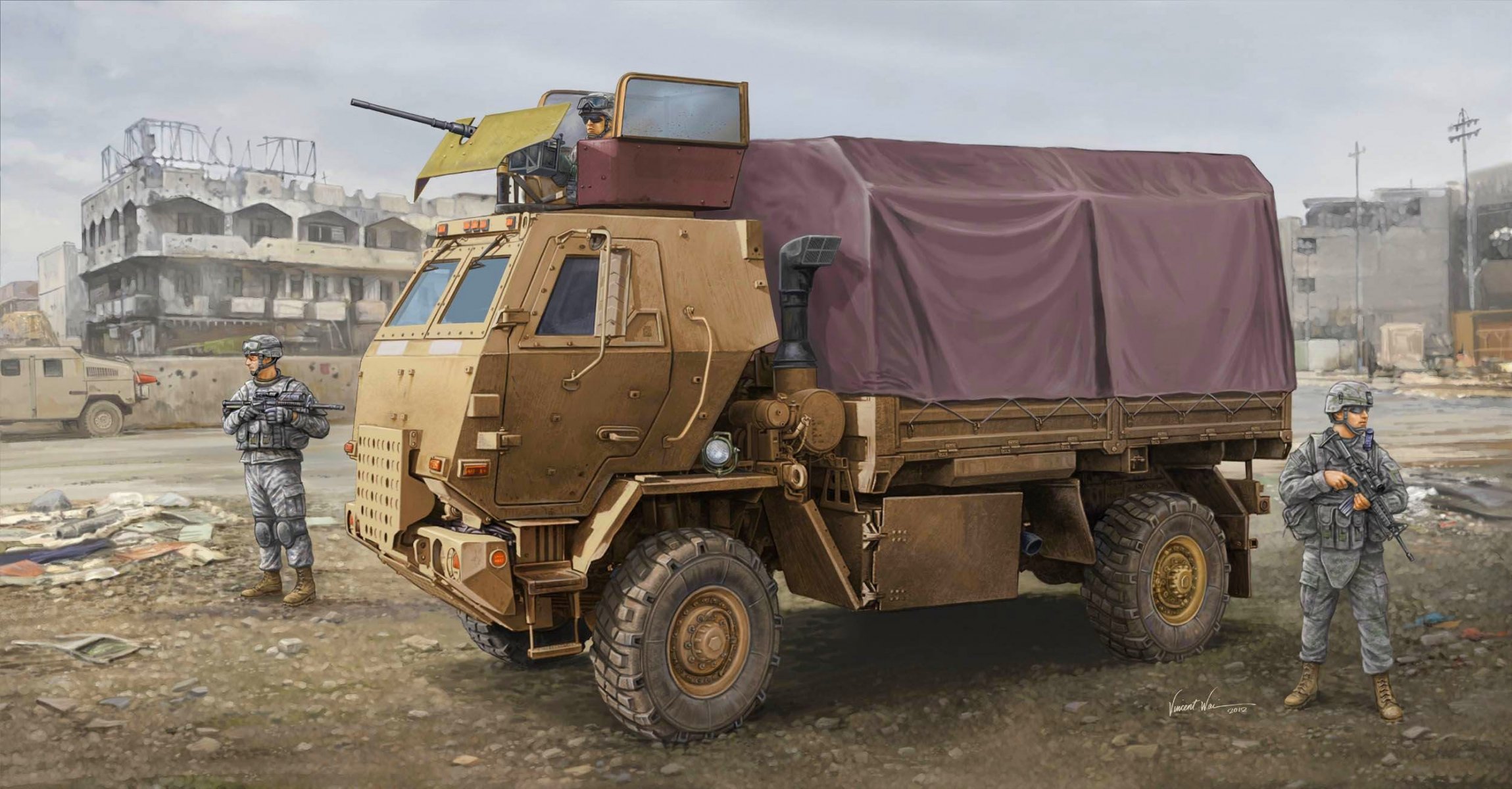 арт fmtv семья среднего tactical транспорт средний тактический автомобиль на едином шасси солдаты оружие экипировка вс сша рисунок