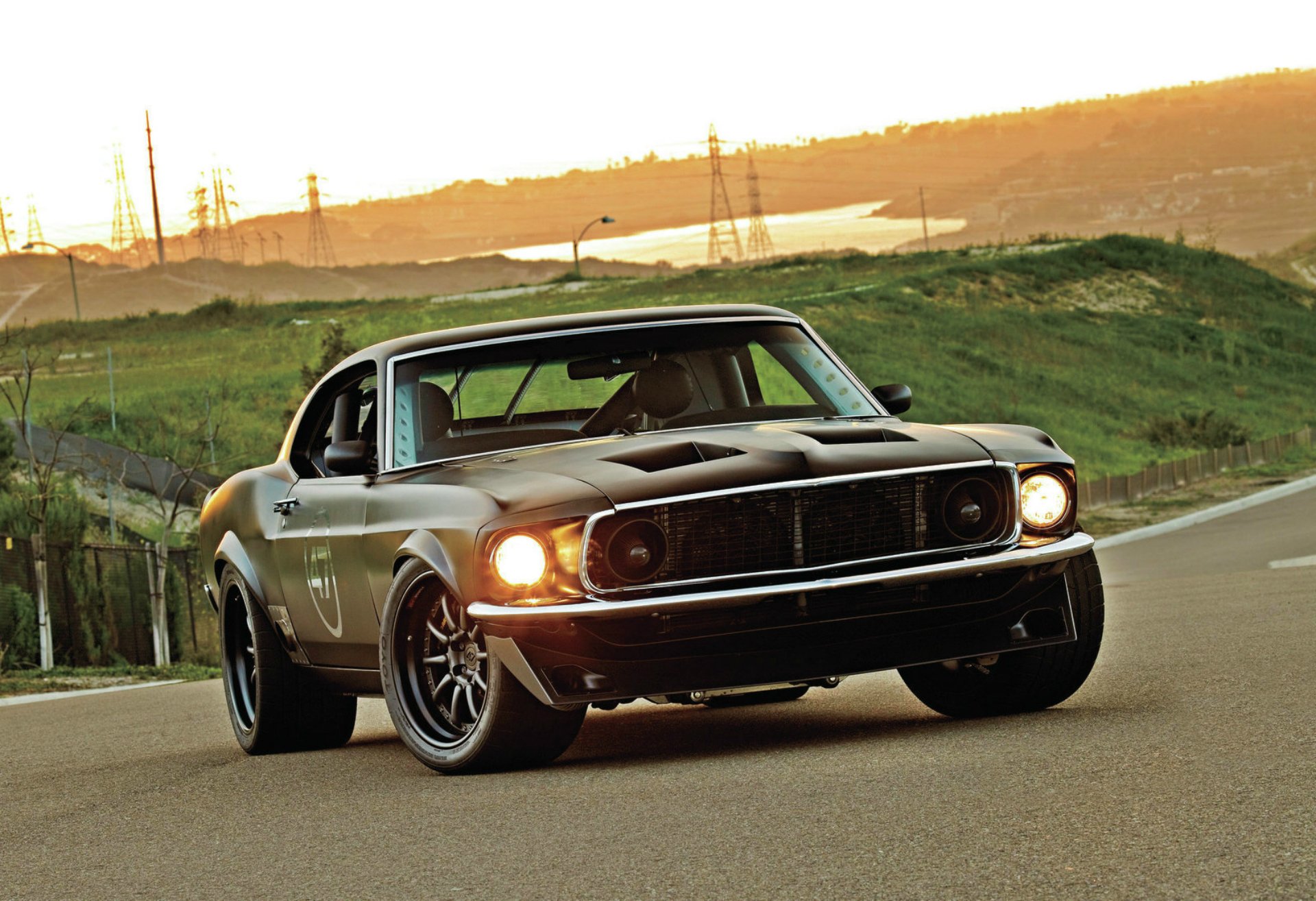 1969 ford mustang muscle car wallpaper