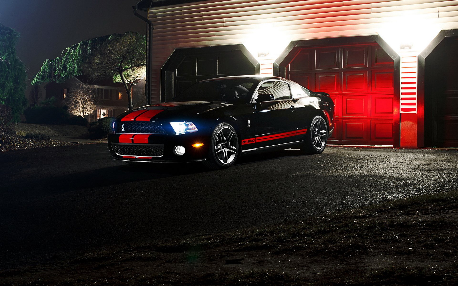 mustang gt500 vado ford mustang noche coche del músculo