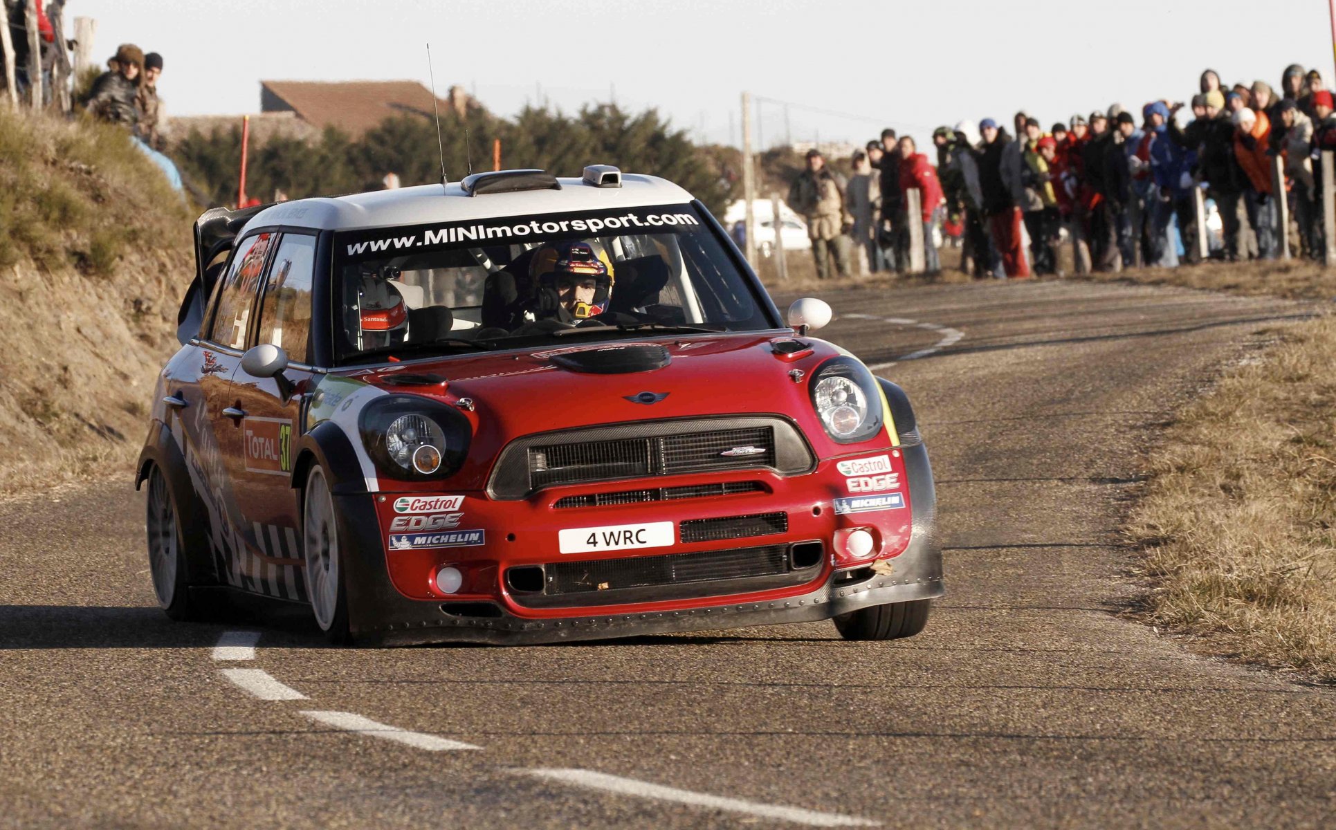 mini cooper mini mini cooper wrc rajd ludzie czerwony czerwony droga wyścig