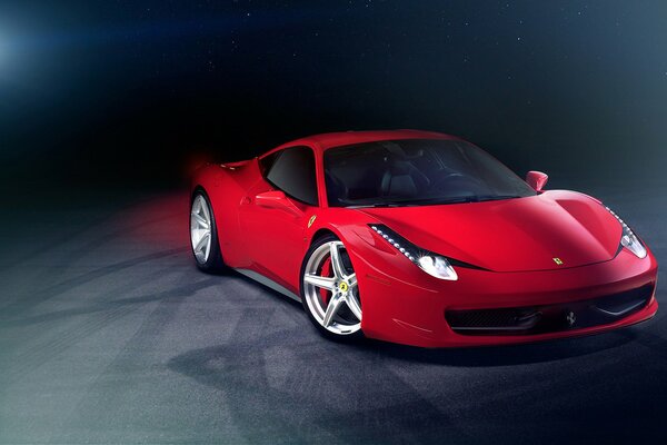 Supercar italienne ferrari 458 rouge