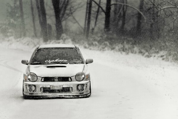 Tuning Subaru Impreza zimą