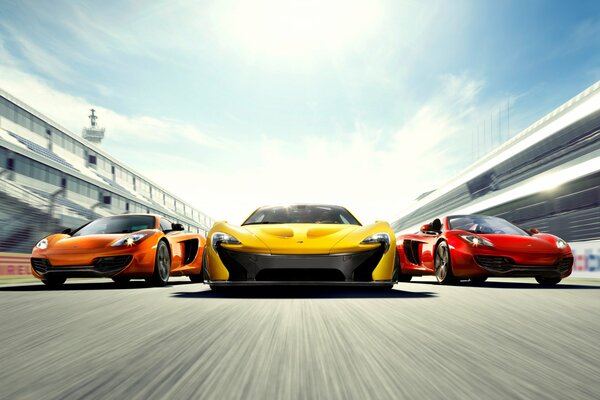 Three super powerful and fast cars