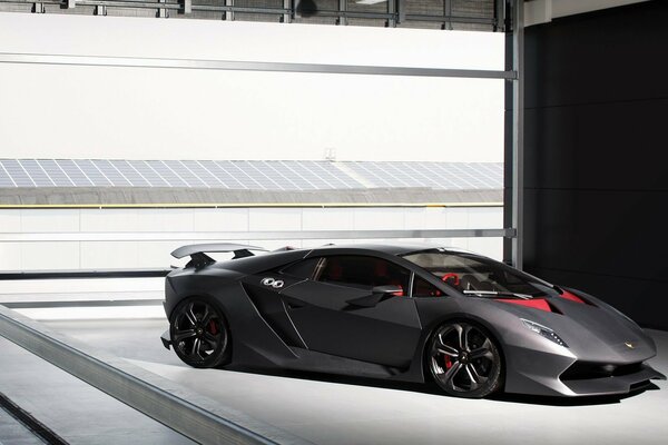 Elegant Lamborghini supercar in black