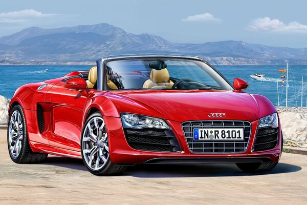 Four-wheel drive German audi supercar