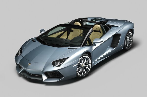 Lamborghini cabriolet couleur argent