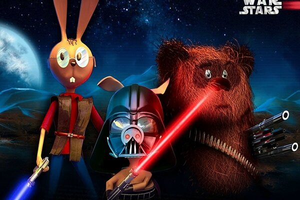 A parody of Star Wars with Winnie the Pooh