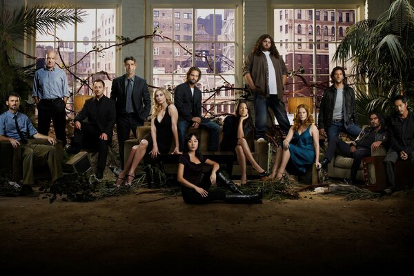 The poster of the TV series the island on which all the characters are visible