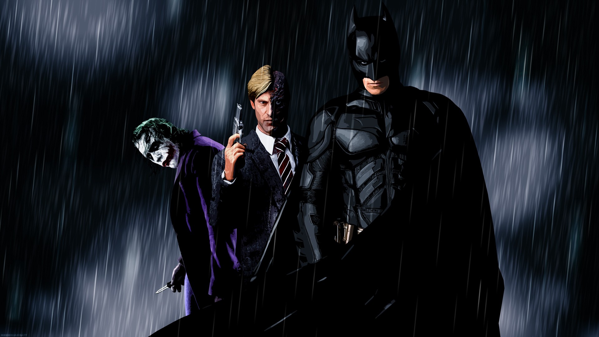 batman noir chevalier joker