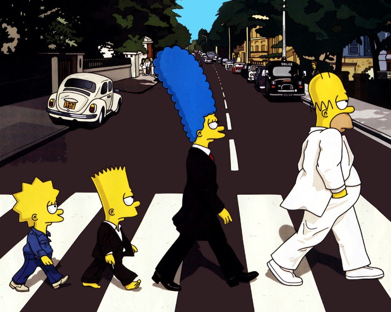 симпсоны переход the beatles abbey road