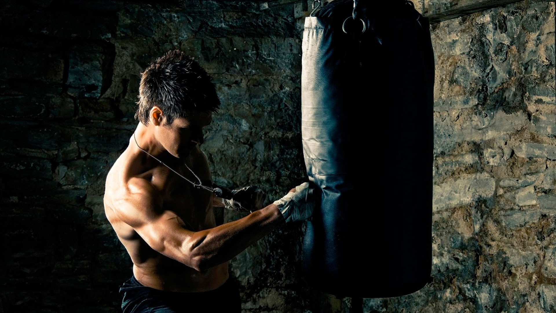 pera boxe allenamento atleta percussore uomo