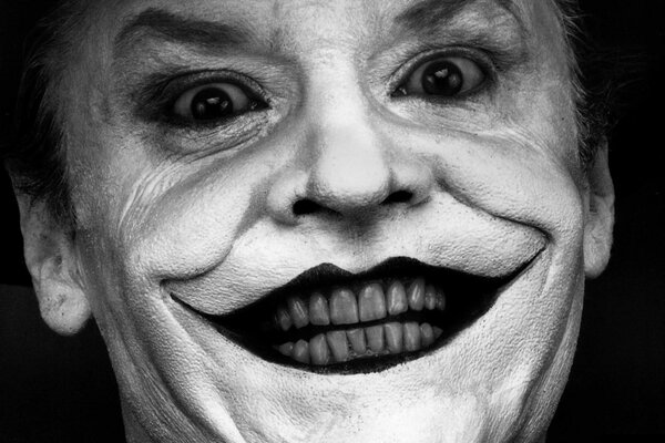 An unpredictable joker. The smile of the mysterious clown