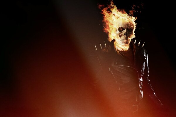 Ghost Rider su sfondo nero