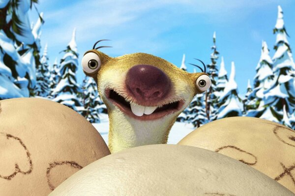 The sloth from the cartoon about the ice Age