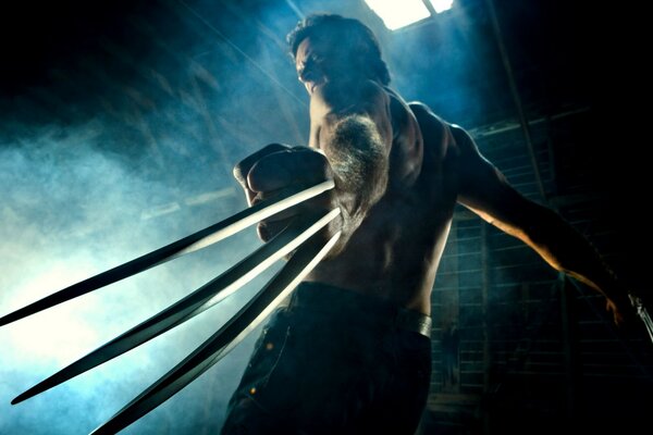 hugh Jackman aus dem Film Wolverine .