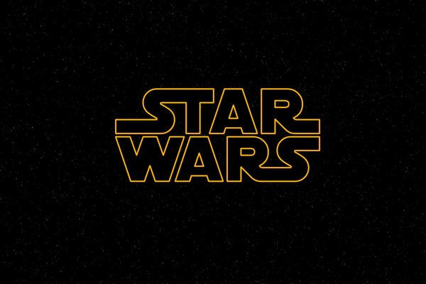 La leyenda de Star Wars en Inglés sobre un fondo negro