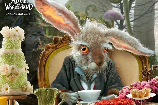 Le lapin du film Alice au pays des merveilles