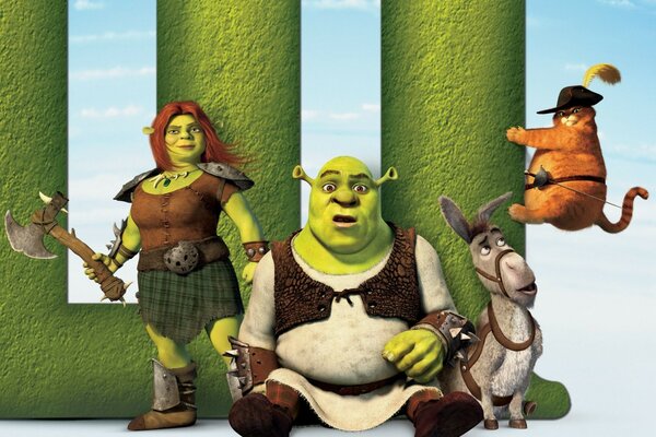 Cartoon-Rahmen Shrek für immer