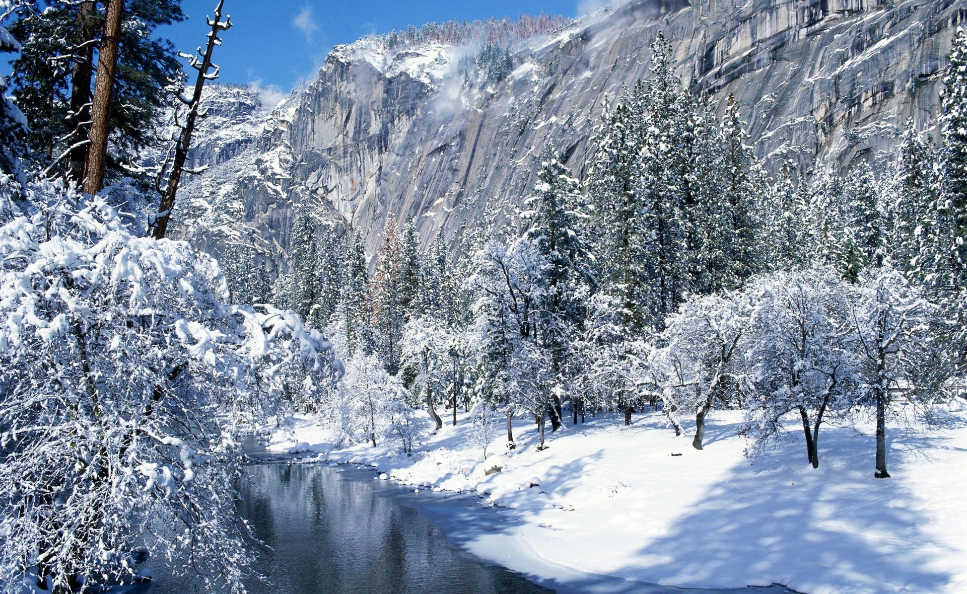 nieve invierno parque nacional de yosemite california