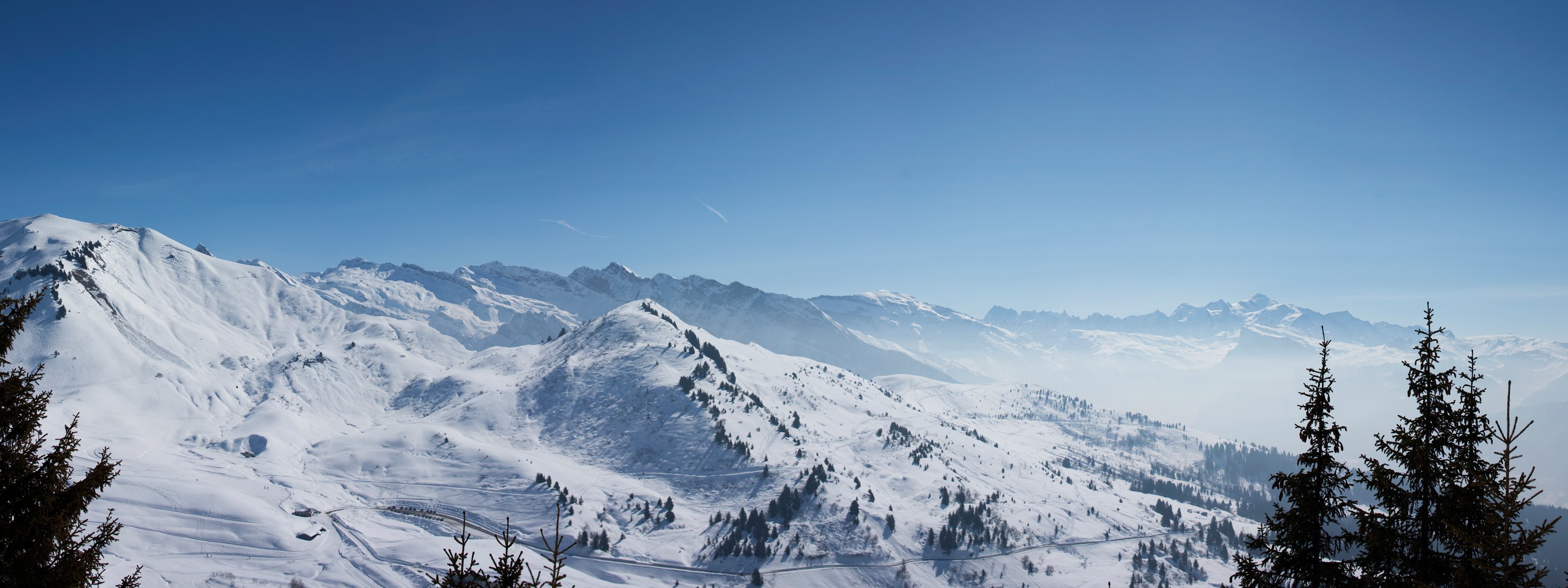 montblanc montañas bosque nieve