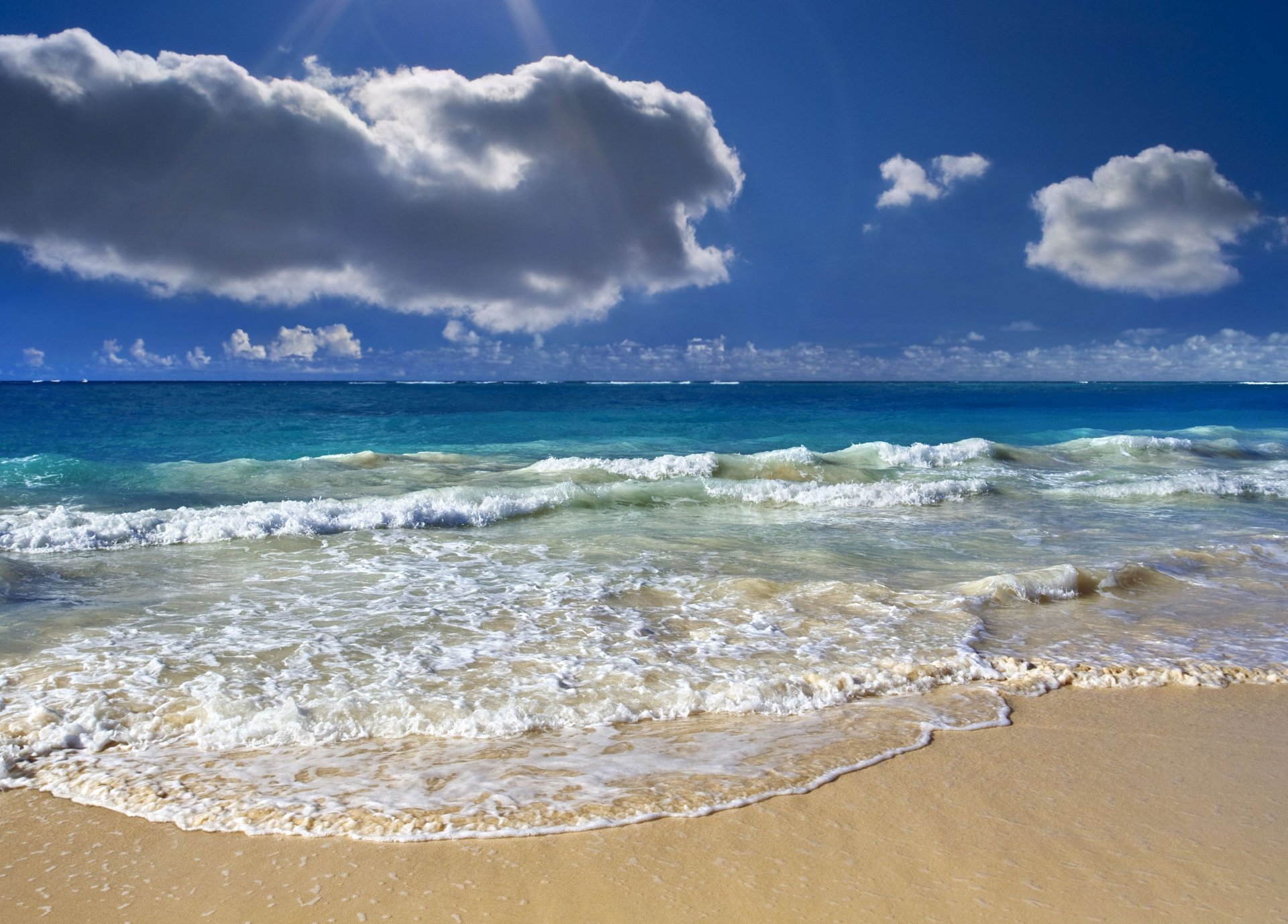 esplendor del océano océano olas azul nubes horizonte