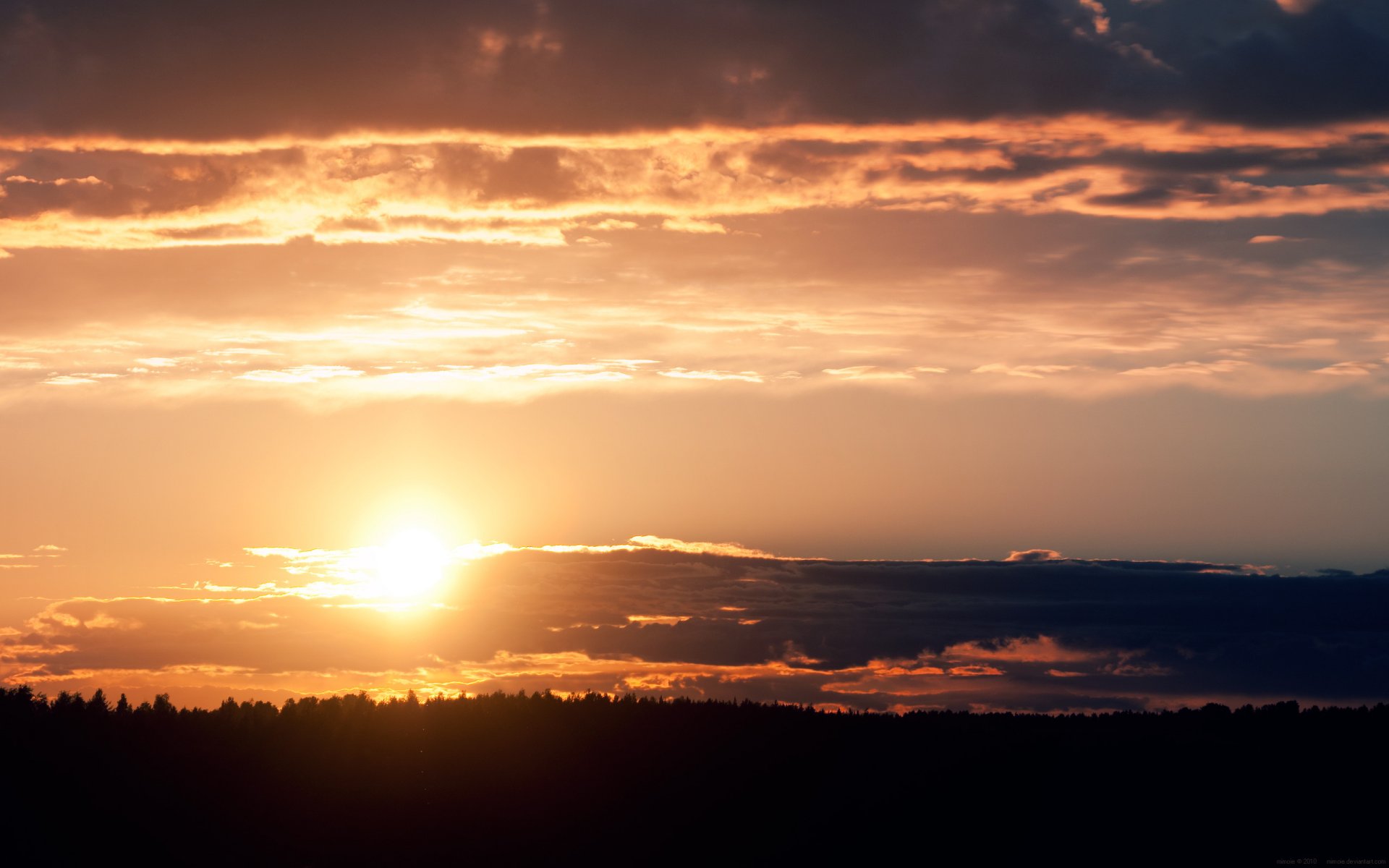 parfait coucher de soleil ciel