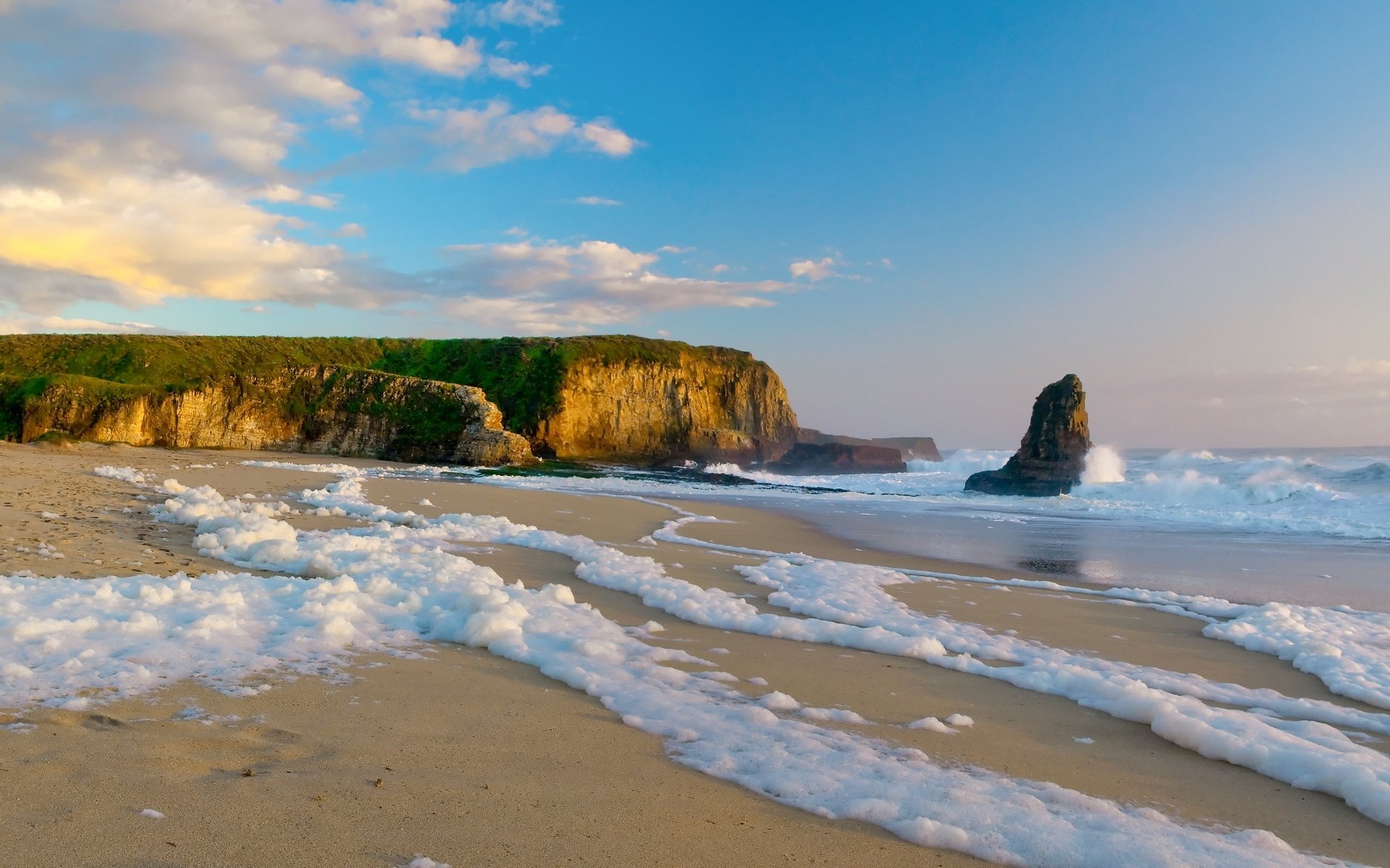 paesaggi costa costa schiuma sabbia spiagge roccia rocce acqua mare oceano