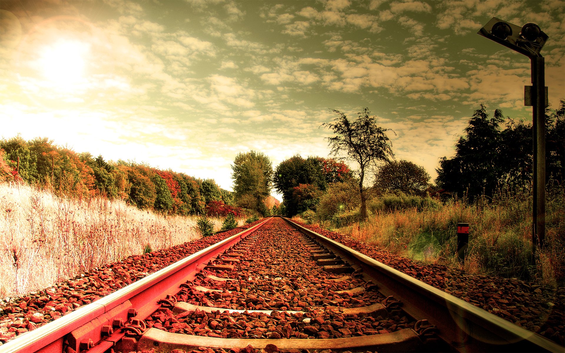 paysages rails chemins chemin traverses chemin de fer chemins de fer pierres herbe routes créatif