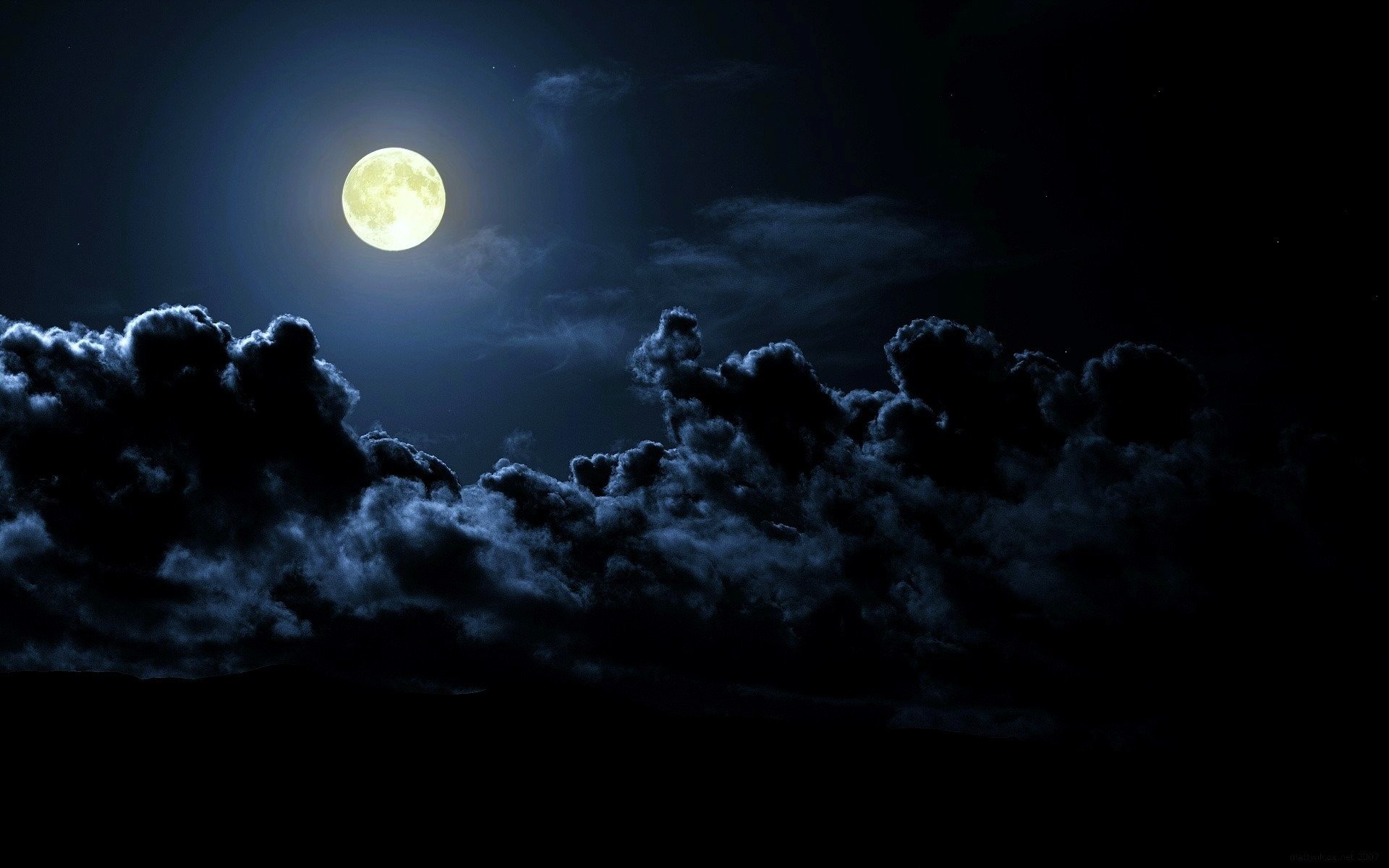 nuages nuit lune