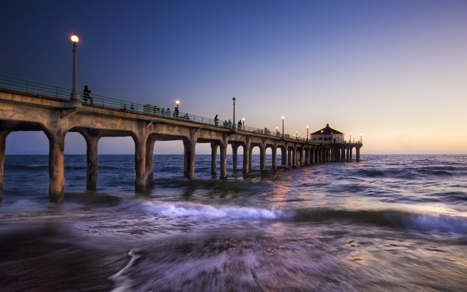 pier abend meer