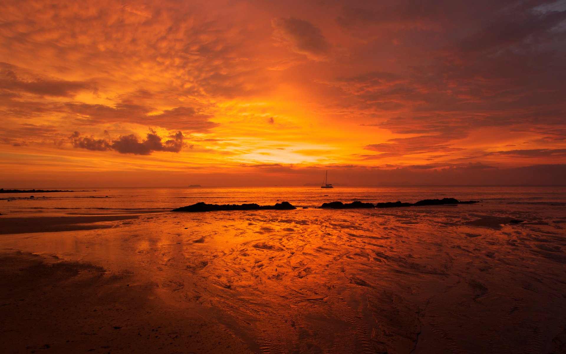 landscapes sunsets sea ocean water coast coast sky sky clouds smooth surface rocks boat boats yacht yachts ship ship