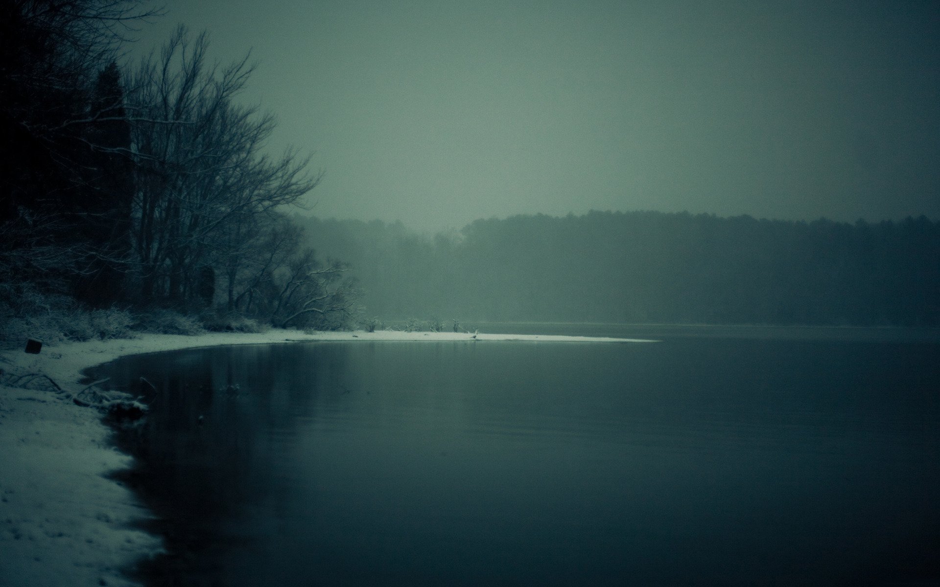 winter river landscape nature tree early in the morning forest