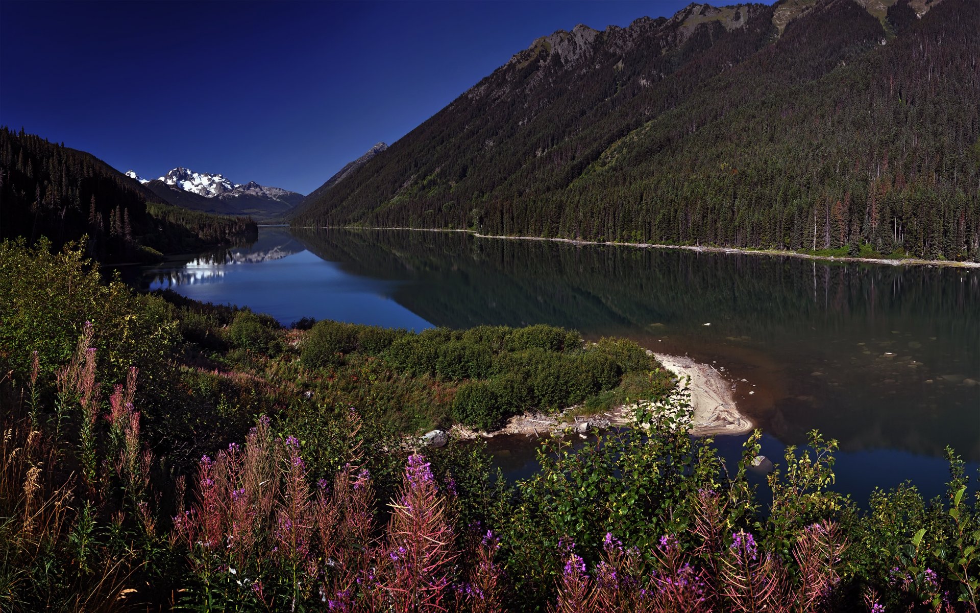 september fluss berge