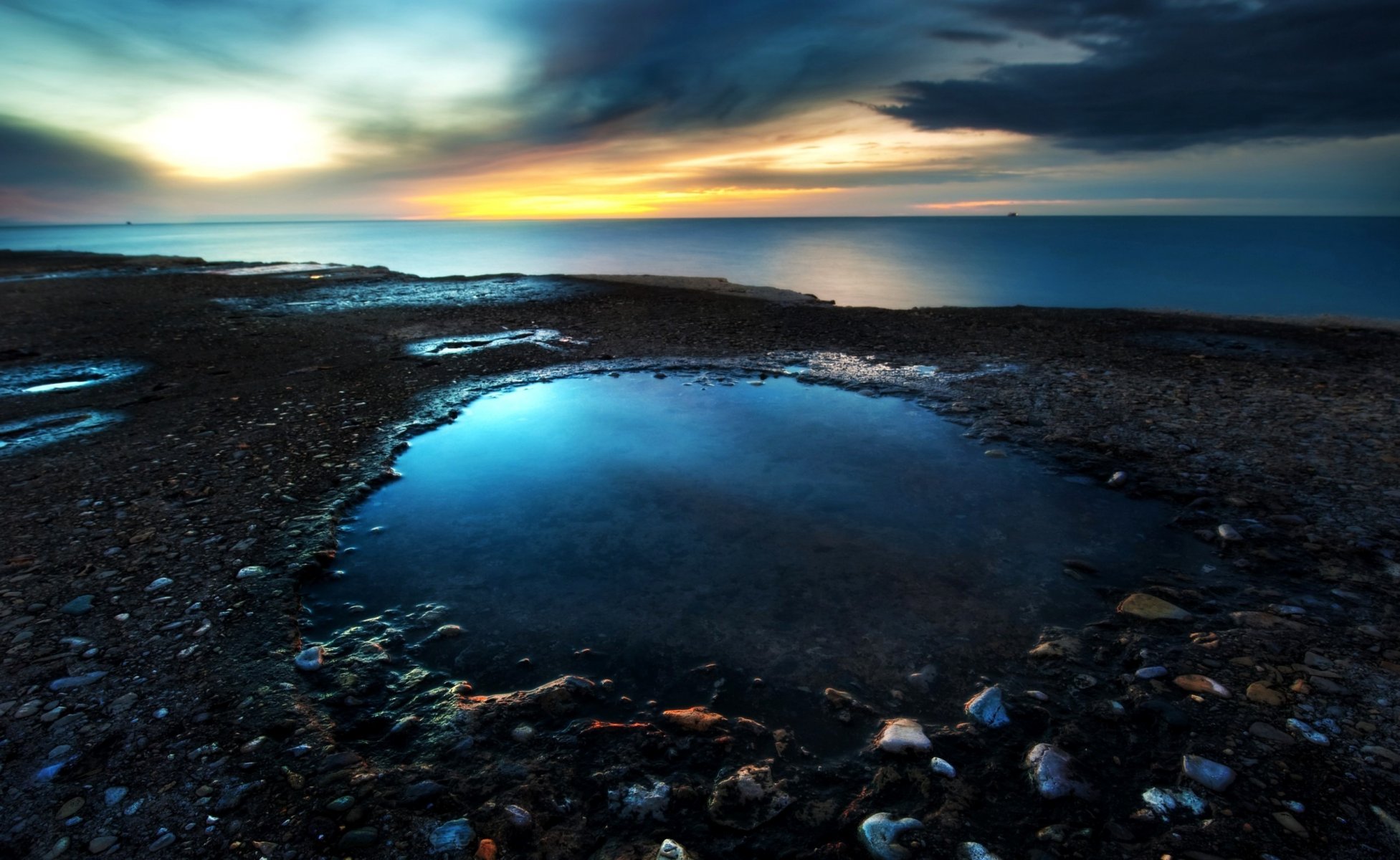 natura paesaggio mare pietre cielo tramonto ultimo guarire sole sera