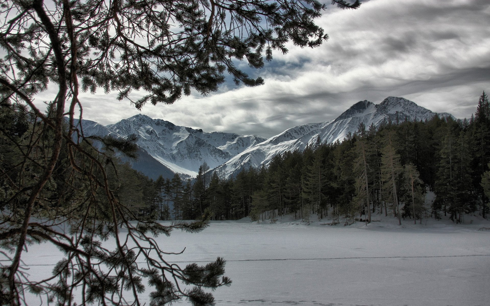 landscape nature mountain snow winter